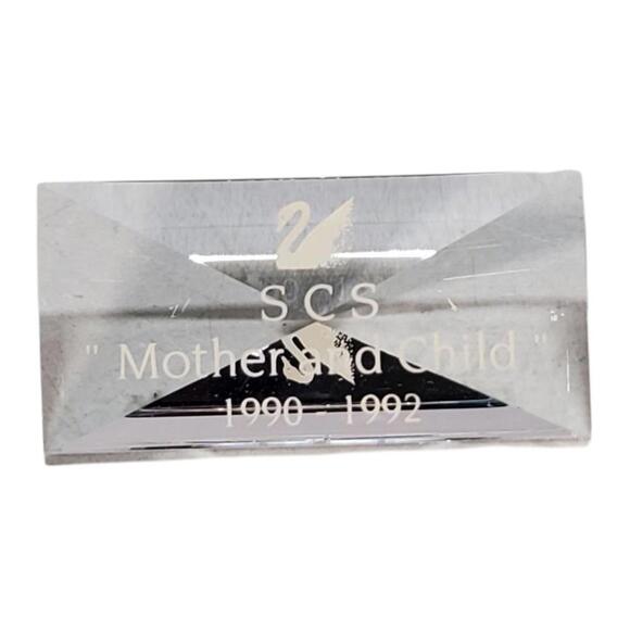 SWAROVSKI CRYSTAL PLAQUE for SCS MOTHER AND CHILD –  (1990 - 1992) - Picture 1 of 10